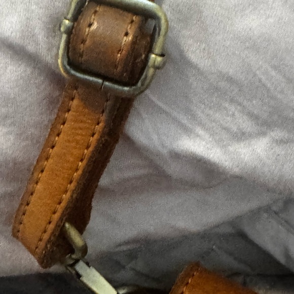 Brown Leather Studded Women's Bag - Picture 6 of 7